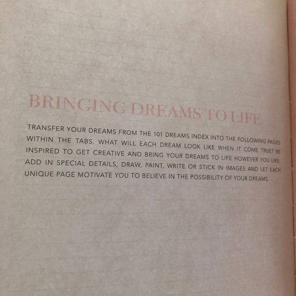 😃 Free With Any Purchase Dreams List Book Goal Setter Notebook Journal - Picture 5 of 7